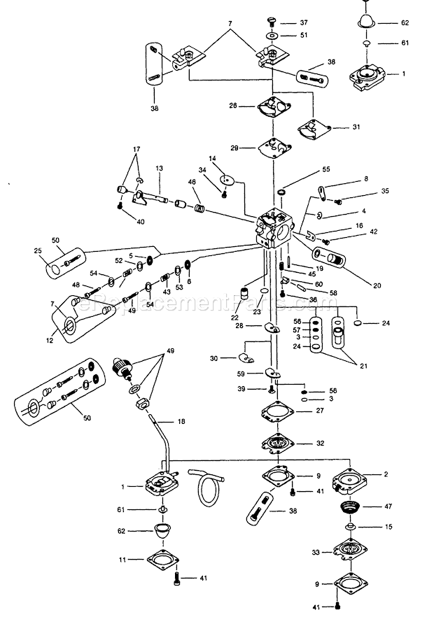 Walbro WA-93-1 Carburetor Page A Diagram