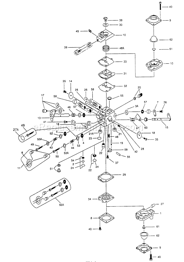 Walbro WT-231-1 Carburetor Page A Diagram