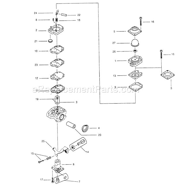 Walbro WY-8-1 Carburetor Page A Diagram