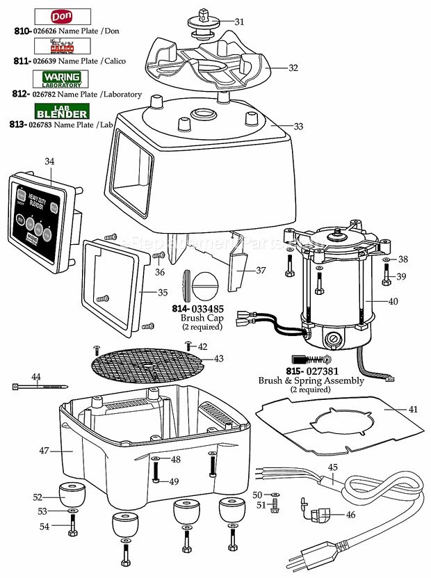 Waring CB15 Parts Diagram