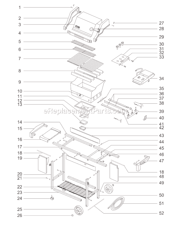 Weber 2361298 Genesis Silver C NG Grill Page A Diagram