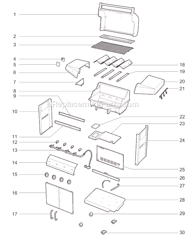 Weber 31741174 (2009) Affinity 4100 LP Grill Page A Diagram