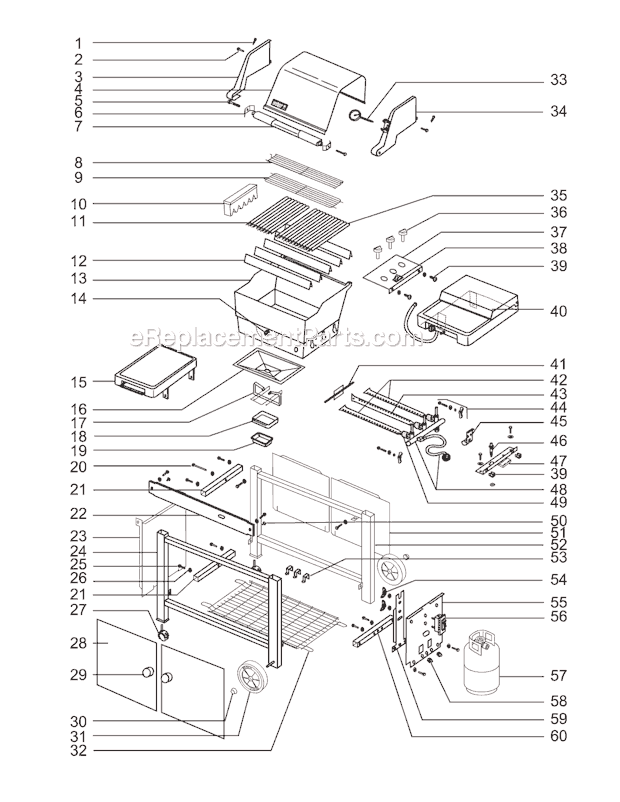 Weber 4261001 (00-01) Genesis Platinum C Grill Page A Diagram
