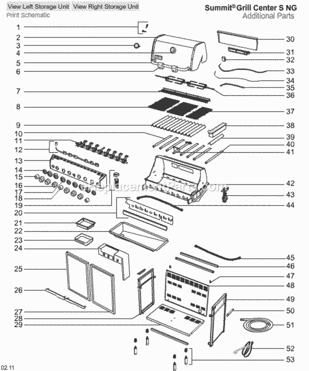 Weber 9292101 Summit Grill Center Ng Blk Page A Diagram