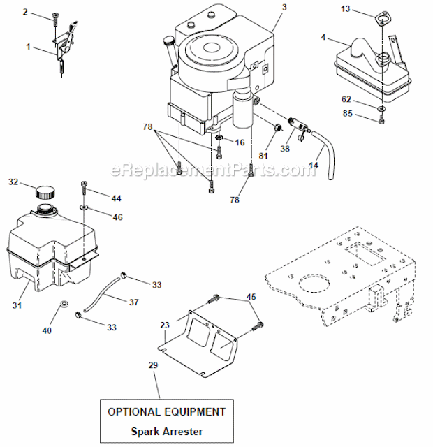 Weed Eater S165H42A Lawn Tractor Page E Diagram