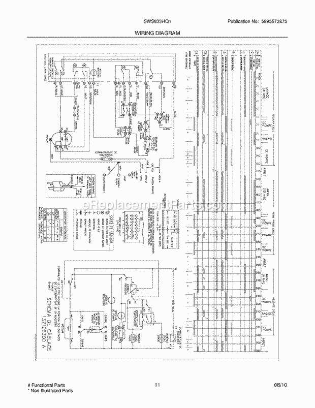 Westinghouse SWS833HQ1 Washer Page F Diagram