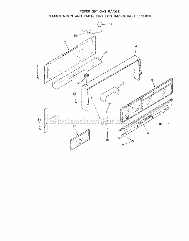 Whirlpool 1303W0A Gas Range Main Top Diagram