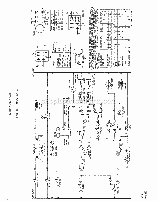 Whirlpool 1393^0A Gas Range Page J Diagram