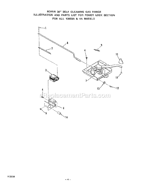 Whirlpool 1393^4A Gas Range Burner Diagram