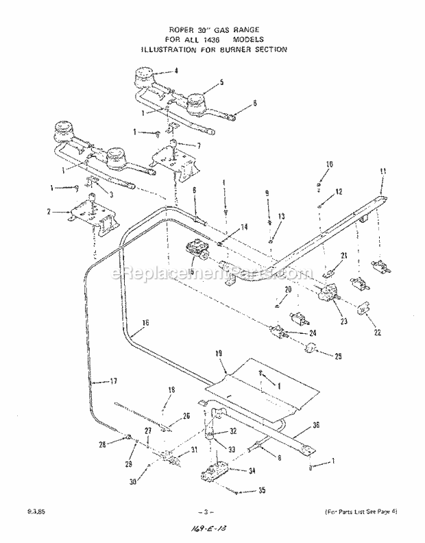 Whirlpool 1436^1A Gas Range Griddle Diagram