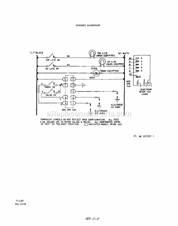 Whirlpool 1436^1A Gas Range Page H Diagram