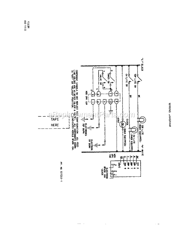 Whirlpool 1445^0A Gas Range Page H Diagram