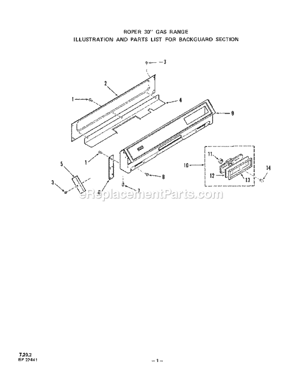 Whirlpool 1453^0A Gas Range Main Top Diagram