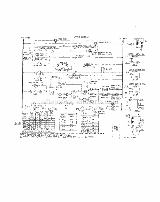 Whirlpool 1765^0A Double Oven Gas Range Page K Diagram