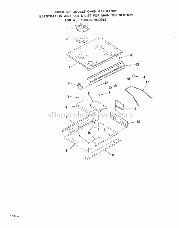 Whirlpool 1883W0A Double Oven Gas Range Power Lock Diagram