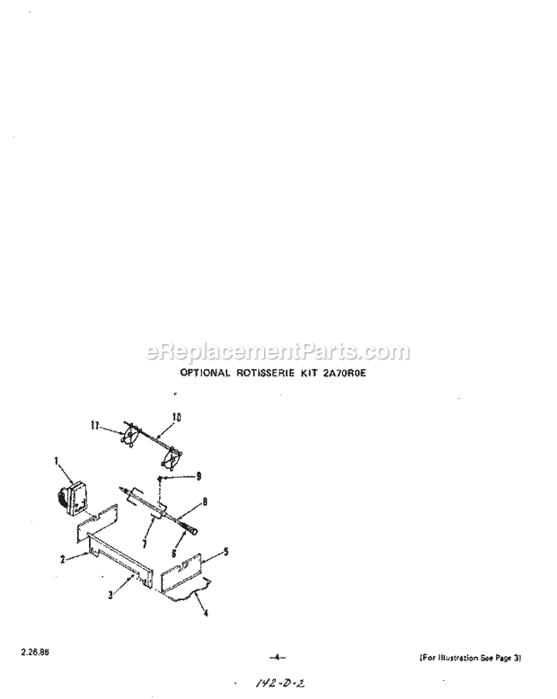 Whirlpool 2144^0F Electric Modular Counter Unit Rotisserie Diagram