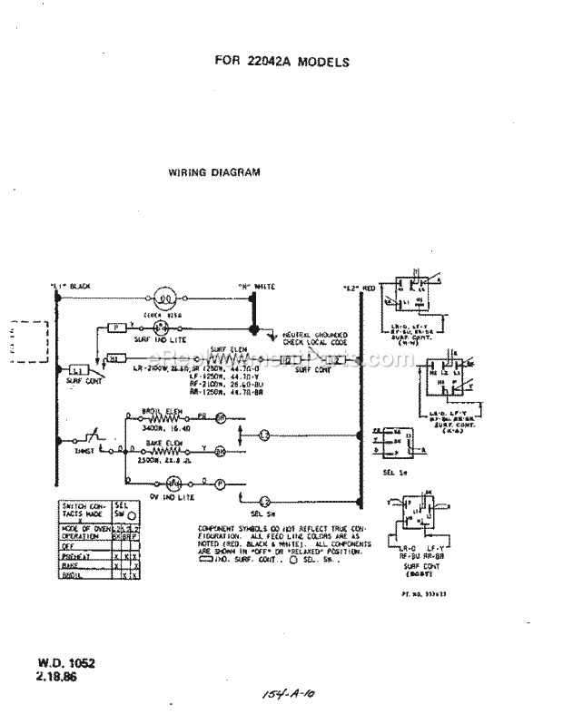 Whirlpool 2204^0A Electric Range Page G Diagram