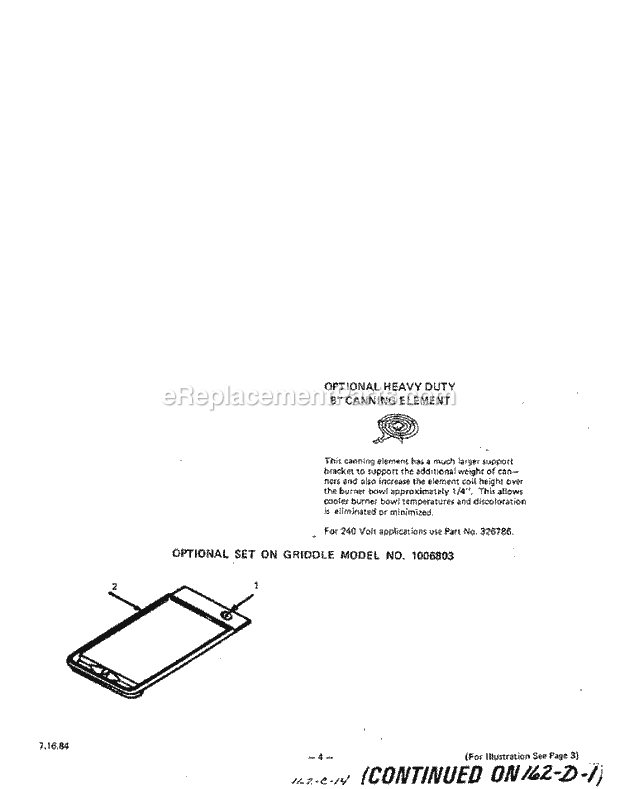 Whirlpool 2275^0A Electric Range Optional Equipment Diagram