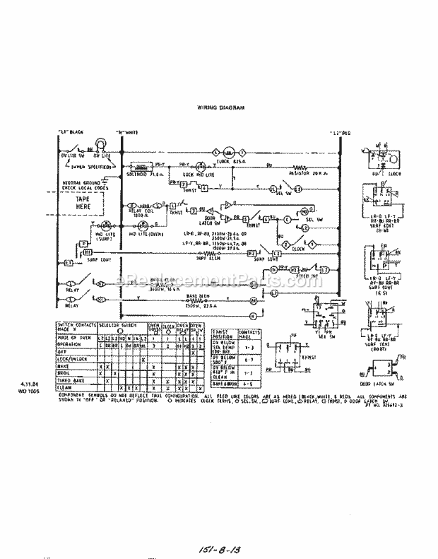 Whirlpool 2354^2A Electric Range Page J Diagram