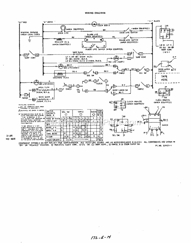 Whirlpool 2366^0A Electric Range Page H Diagram