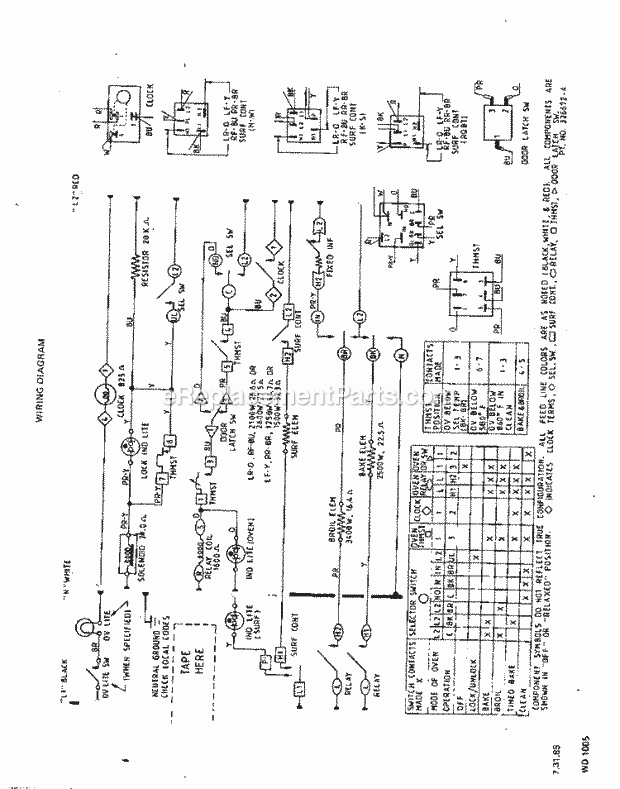 Whirlpool 2374^2A Electric Range Page H Diagram