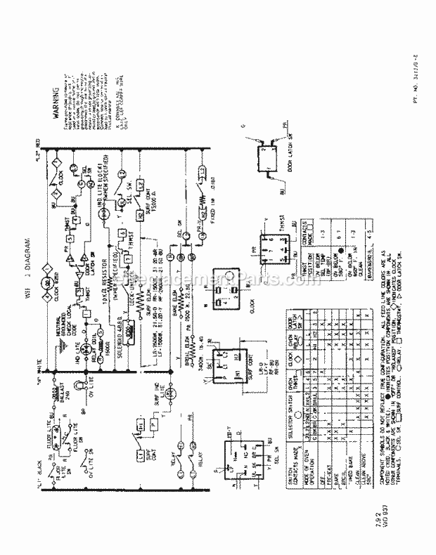 Whirlpool 2382^2A Electric Range Page G Diagram