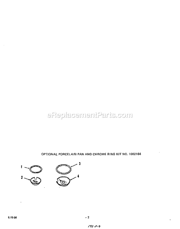 Whirlpool 2406^0A Electric Range Lit/Optional Porcelain Pan and Chro Diagram