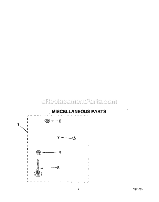 Whirlpool 4XLA64W72BN0 Washer Miscellaneous Diagram