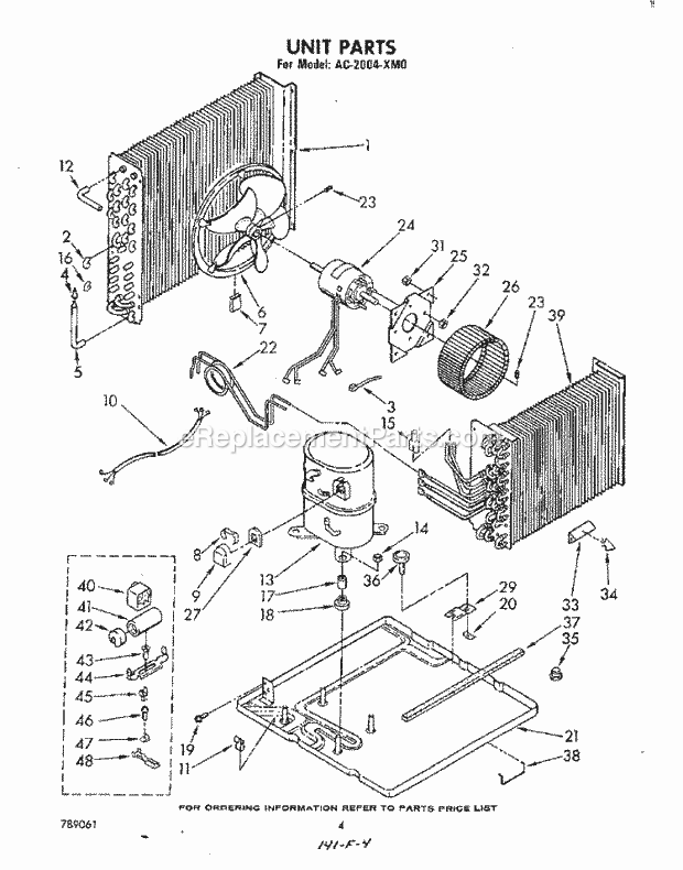 Whirlpool AC2004XM0 Outside Unit Air-Conditioner/Heat Pump Unit Diagram