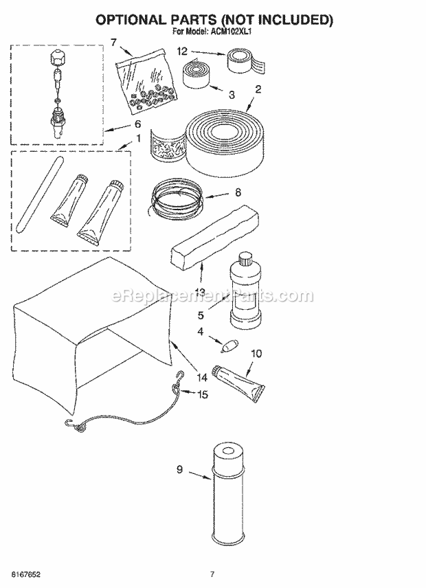 Whirlpool ACM102XL1 Air Conditioner Optional Diagram