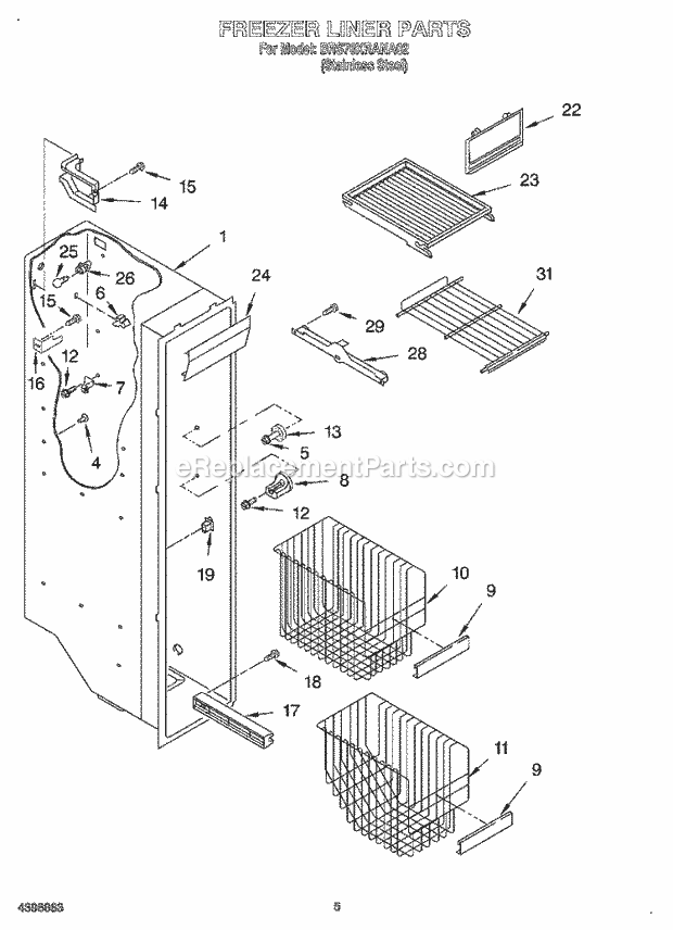 Whirlpool BRS70XRANA02 Refrigerator Control Diagram