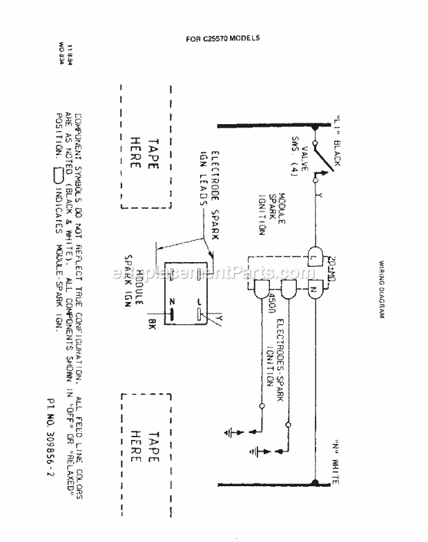 Whirlpool C2557^0 Range Page D Diagram