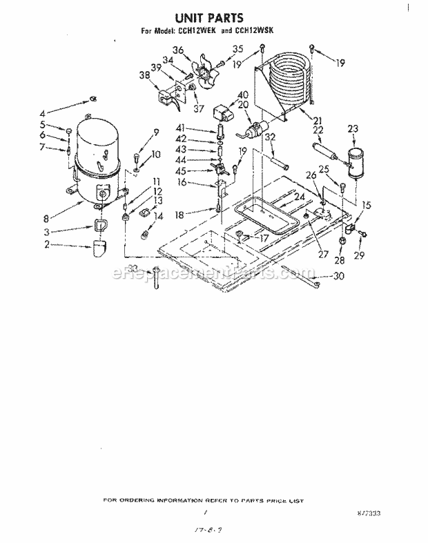 Whirlpool CCH12ASK Commercial Icemaker Cch12wek, Cch12wsk Diagram