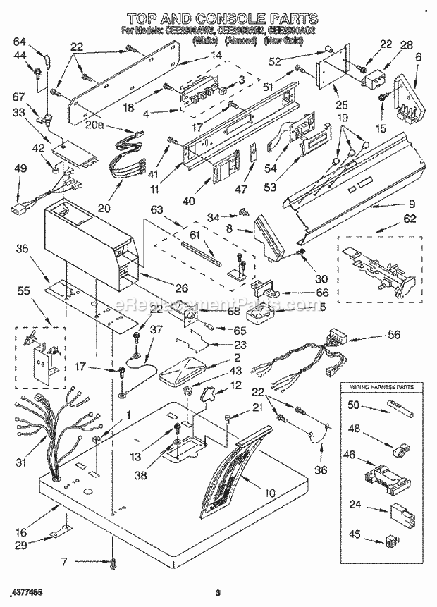 Whirlpool CEE2990AW2 Residential Dryer Page B Diagram