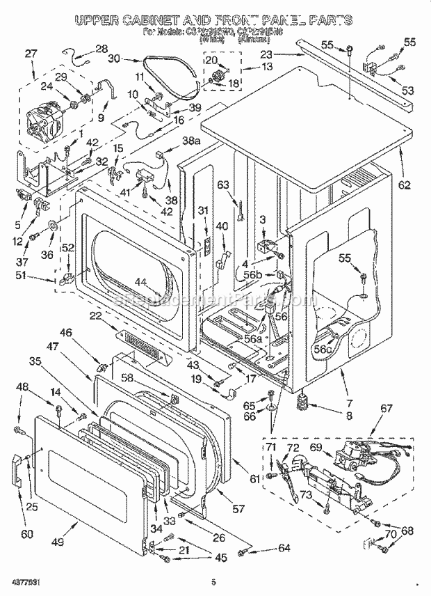 Whirlpool CSP2791BN0 Dryer Optional, Literature Diagram