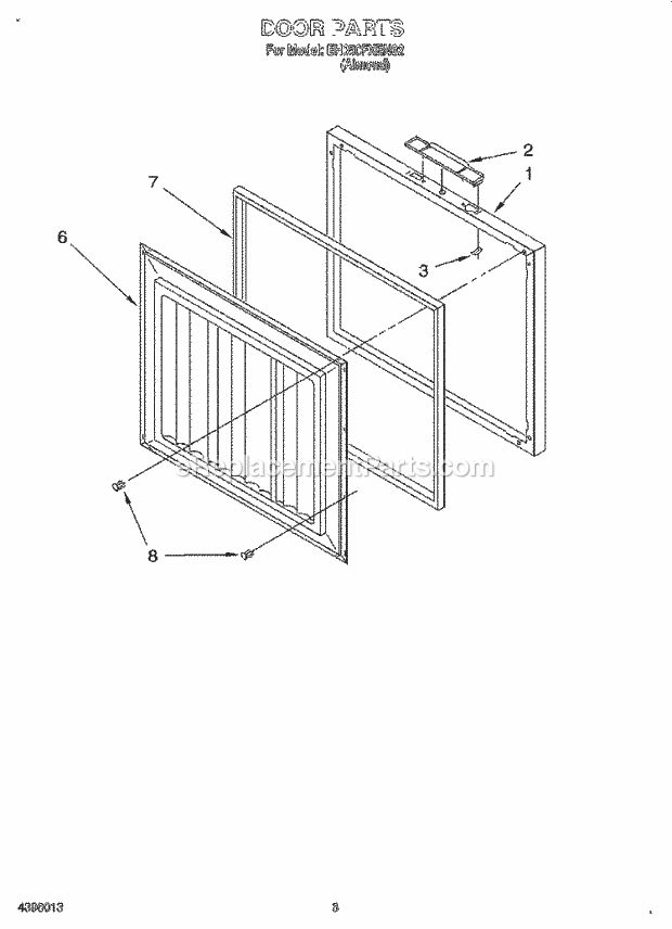 Whirlpool EH050FXEN02 Chest Freezer Page C Diagram