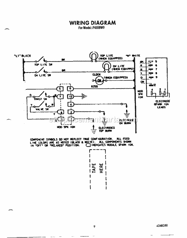 Whirlpool F6558^0 Range Page G Diagram