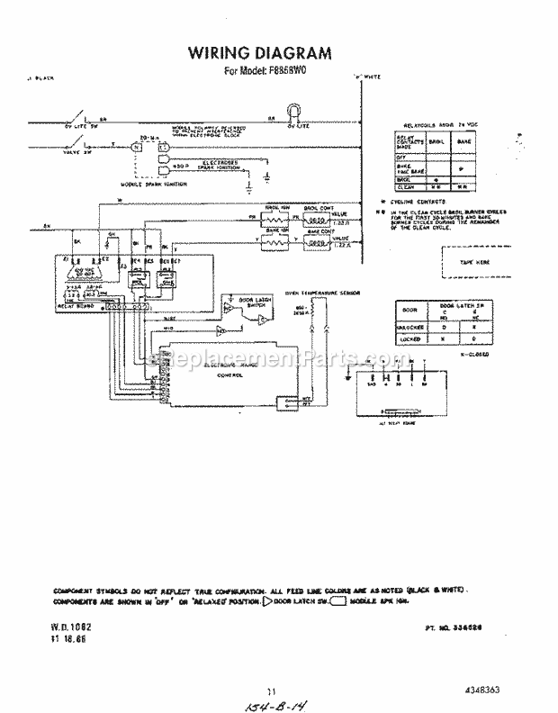 Whirlpool F8858L0 Range Page H Diagram