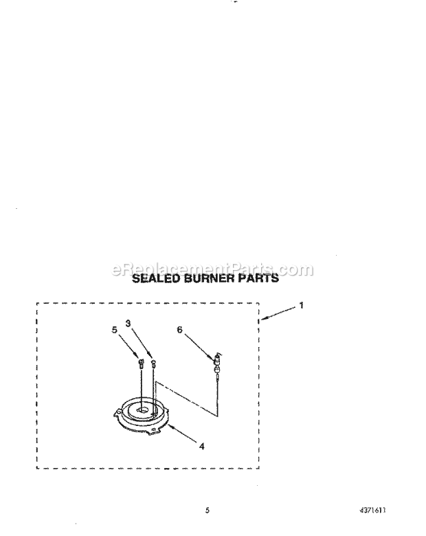 Whirlpool FGP357YL0 Range Sealed Burner Diagram