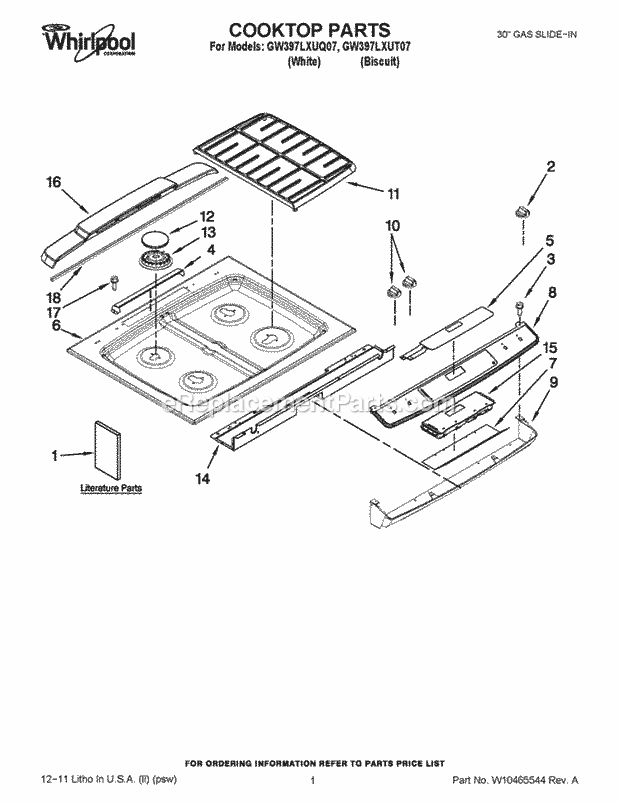 Whirlpool GW397LXUQ07 30