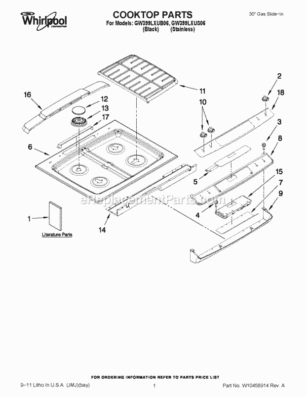 Whirlpool GW399LXUS06 30