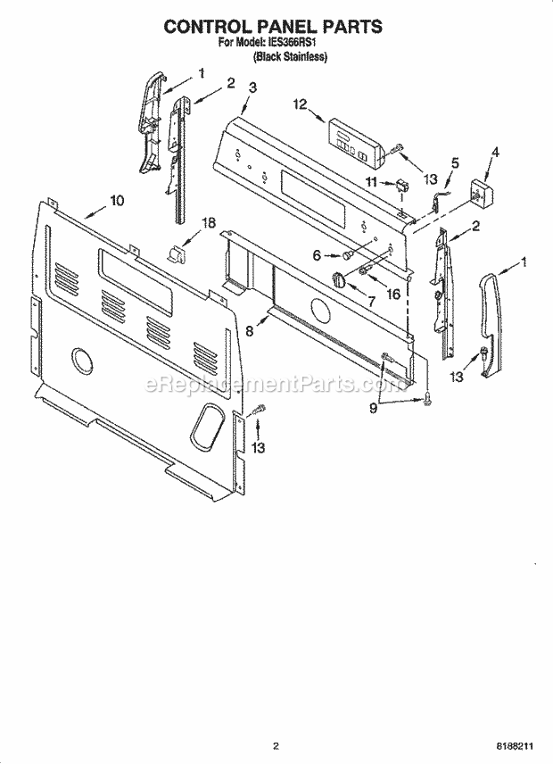 Whirlpool IES366RS1 30