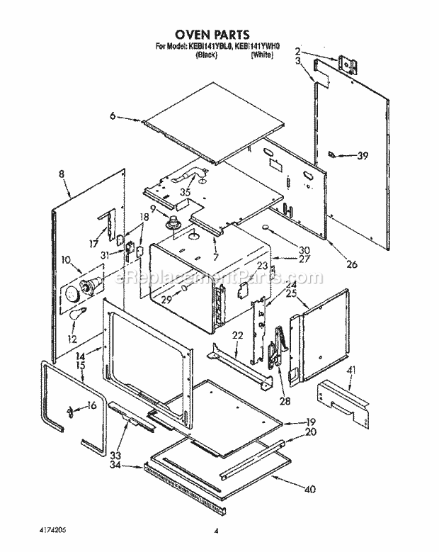 Whirlpool KEBI141YBL0 Range Oven, Optional Diagram