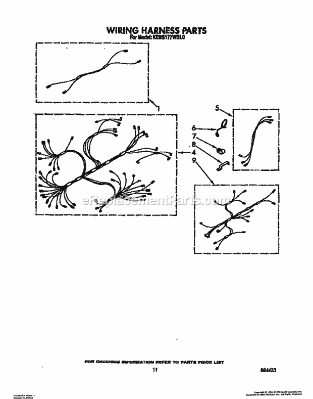 Whirlpool KEBS177WAL0 Range Wiring Harness Diagram
