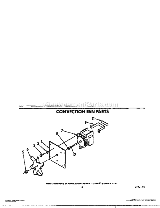 Whirlpool KEBS277WBL2 Range Convection Fan Diagram