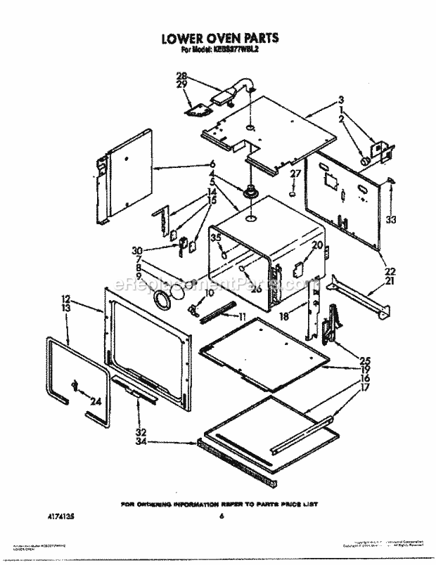 Whirlpool KEBS277WBL2 Range Lower Oven, Optional Diagram