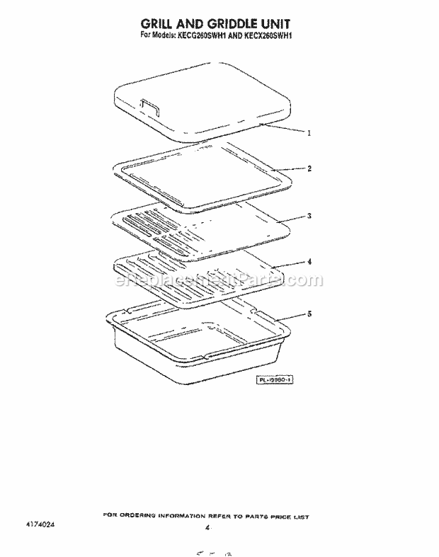 Whirlpool KECG260SOB1 Range Page C Diagram