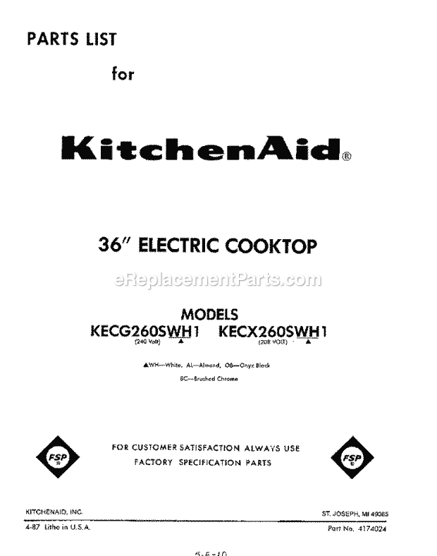 Whirlpool KECG260SOB1 Range Page D Diagram