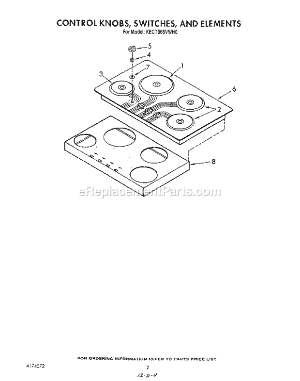 Whirlpool KECT365VAL0 Range Page B Diagram