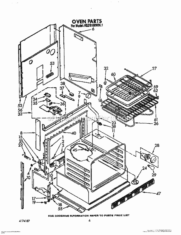Whirlpool KEDS100WAL1 Range Oven, Lit/Optional Diagram